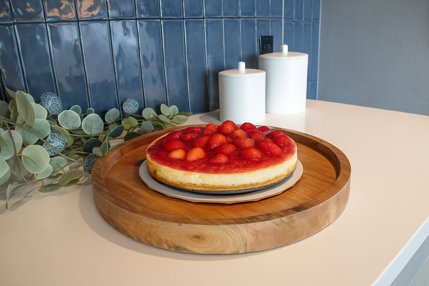 Classic 9" Cheesecake - Fresh Strawberry Topping