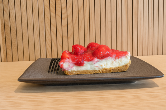 Classic Cheesecake Slice - Fresh Strawberry Topping