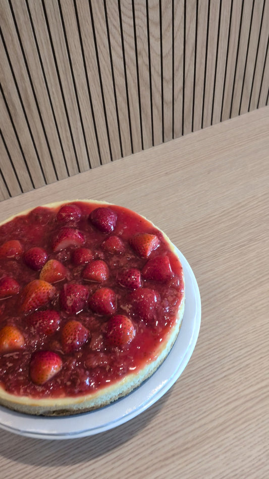 Classic 9" Cheesecake - Fresh Strawberry Topping
